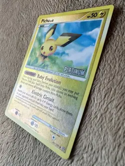 2008 Pokemon Platinum Stormfront Pichu STAMPED Reverse Holo 45/100 LP - Image 2