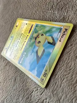 2008 Pokemon Platinum Stormfront Pichu STAMPED Reverse Holo 45/100 LP - Image 3