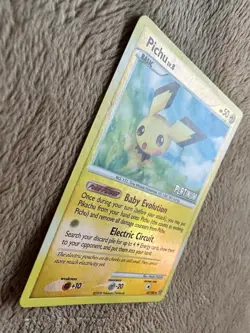 2008 Pokemon Platinum Stormfront Pichu STAMPED Reverse Holo 45/100 LP - Image 4