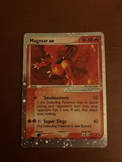 Pokemon TCG Magmar EX Holo Rare Card 100/109 Ruby and Sapphire - Image 1