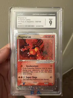 Pokemon CGC 9 MINT EX Ruby & Sapphire Magmar EX HOLO 100/109 - Image 1