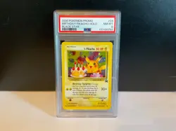 2000 Pokemon Black Star Promo Birthday Pikachu Holo. #24 NM Mint, PSA 8 - Image 1