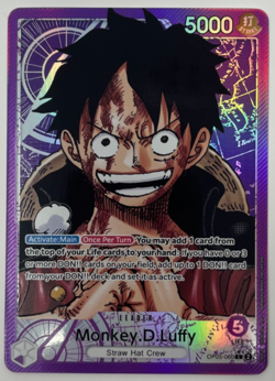 One Piece TCG Card Game Monkey D Luffy OP05-060 Alt Art Leader English NM - Image 1