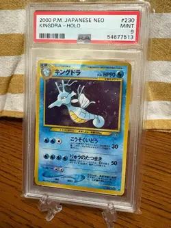 2000 Pokemon Japanese Neo Genesis Kingdra Holo PSA 9 MINT No. 230 #230 - Image 1