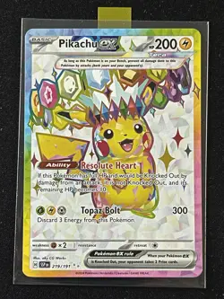 Pokemon TCG Surging Sparks Pikachu EX Ultra Rare Holo Card 219/191 - Image 1
