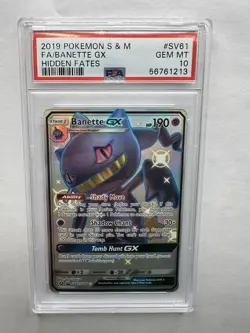 PSA 10 POKEMON TCG Banette GX Hidden Fates Shiny Vault Holo Card SV61/SV94 - Image 1