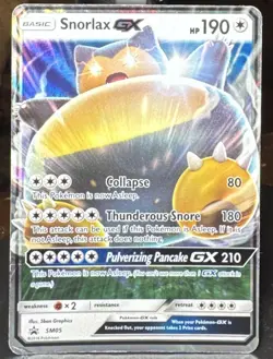 Pokemon Pokemon TCG Snorlax GX SM05 Sm Black Star Promo Holo English Card - Image 1