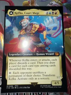 Final Fantasy Magic MTG Kefka, Court Mage 0496 - Extended Art Card - Image 1