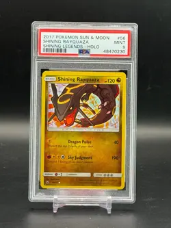 PSA 9 MINT Shining Rayquaza Shining Legends Holo Pokemon 56/73 - Image 1