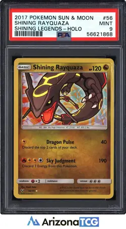 Pokemon 2017 Shining Rayquaza 56/73 Holo Shining Legends PSA 9 - Image 1