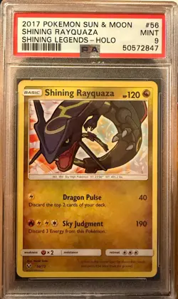 Shining Rayquaza Holo 56/73 Shining Legends 2017 Pokemon PSA 9 - Image 1