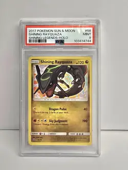PSA 9 MINT Shining Rayquaza Shining Legends Holo Pokemon 56/73 - Image 3