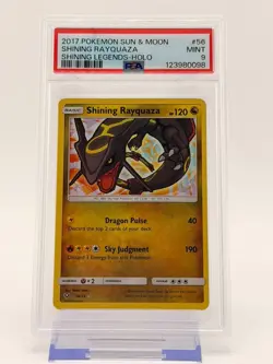 Pokemon Shining Legends Shining Rayquaza Holo Rare Card PSA 9 56/73 - Image 1