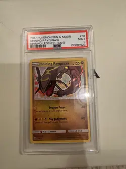 2017 Pokemon Sun & Moon Shining Rayquaza Holo Shining Legends 56/73 PSA 9 - Image 1