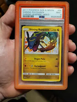 Pokemon Shining Legends Shining Rayquaza Holo Rare Card PSA 9 56/73 - Image 1