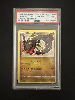 Pokemon Shining Legends Shining Rayquaza Holo Rare Card PSA 9 56/73 - Image 1