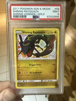 PSA 9 Shining Rayquaza 56/73 2017 Shining Legends Holo Rare Graded Pokemon Card - Image 1
