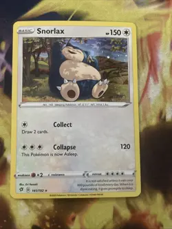 Snorlax 141/192 Rebel Clash Cosmo Holo Rare Pokemon TCG (LP) - Image 1