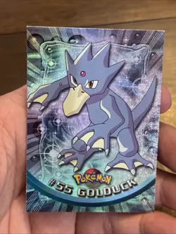 1999 Topps Pokemon TV Animation Edition 55 Golduck Foil Blue Logo Rainbow Foil - Image 2