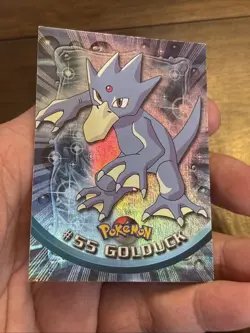 1999 Topps Pokemon TV Animation Edition 55 Golduck Foil Blue Logo Rainbow Foil - Image 5