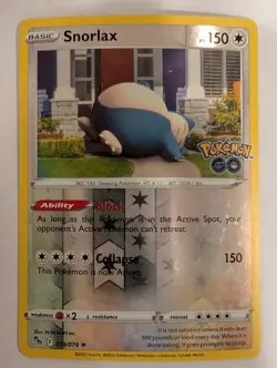 Snorlax 055/078 - Pokemon GO Reverse Pokemon Holo Foil Nice! - Image 1