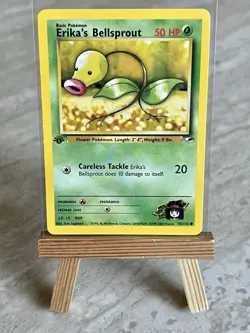 Pokemon TCG Erika's Bellsprout 76/132 1st Edition Gym Heroes (English) - NM - Image 1