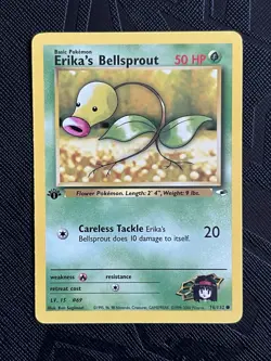 Pokemon TCG Erika's Bellsprout 76/132 1st Edition Gym Heroes (English) - NM - Image 3