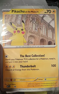 PROMO Pokemon TCG Pikachu At The Museum Oversize Sealed Brand New! - Image 1