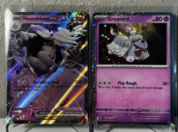 Pokemon TCG - Houndstone Ex SVP 162 Black Star & Greavard 100/197 Promo - NM - Image 1
