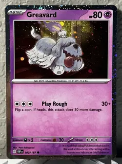 Pokemon TCG - Houndstone Ex SVP 162 Black Star & Greavard 100/197 Promo - NM - Image 4