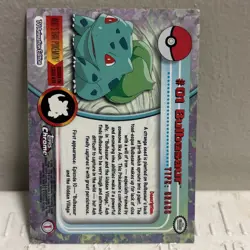 Topps Chrome 2000 #01 Bulbasaur Pokemon TV Animation Series MP-HP - Image 2