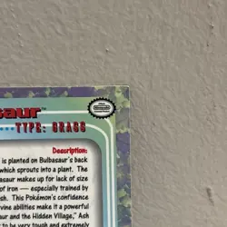 Topps Chrome 2000 #01 Bulbasaur Pokemon TV Animation Series MP-HP - Image 5