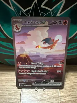 Pokemon TCG Charizard EX 199/165 Scarlet & Violet 151 Special Illustration Rare - Image 1