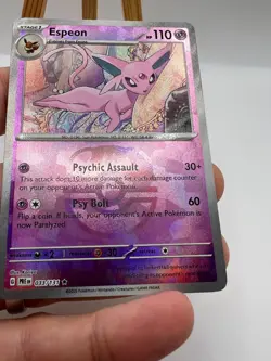 Pokemon Prismatic Evolutions - 033/131 Espeon - Master Ball Reverse Holo - NM/M - Image 3
