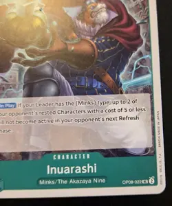 Inuarashi OP08-022 Uncommon Two Legends One Piece Card Game - Image 5