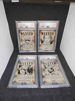 One Piece OP09 WANTED Alt Art FULL SET PSA 10 SEQUENTIAL - Image 1