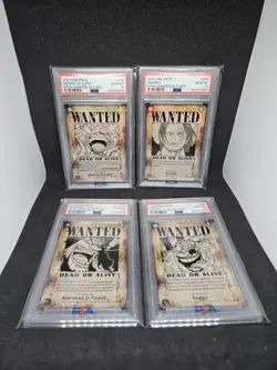 One Piece OP09 WANTED Alt Art FULL SET PSA 10 SEQUENTIAL - Image 2