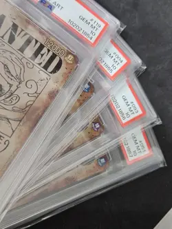 One Piece OP09 WANTED Alt Art FULL SET PSA 10 SEQUENTIAL - Image 3