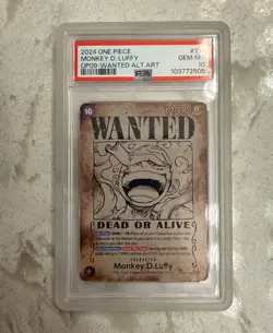 One Piece 2024 OP09-WANTED Alt Art #119 Monkey D. Luffy PSA 10 Gem Mint English - Image 3