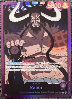 Kaido (001) ST04-001 Super Pre-Release Deck 4: Animal Kingdom Pirates Foil - Image 1