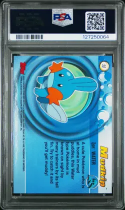 2003 TOPPS POKEMON ADVANCED FOIL #58 MUDKIP PSA 8 - Image 2