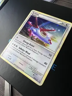 Latias HGSS10 Black Star Promos Cosmos Holo Pokemon Card LP Half Swirl - Image 2