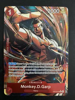 Monkey.D.Garp Alternate Art OP13-016 One Piece Carrying On His Will TCG - Image 1