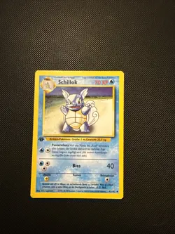 Wartortle Schillok Base Set 1st Edition 42/102 Uncommon Pokemon TCG German - Image 1