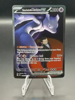 Team Rocket’s Mewtwo ex 281/217 SIR Secret Ascended Heroes Pokemon IN HAND #2 - Image 1