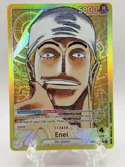 One Piece Card Game OP05 Enel Alt Art Leader AA OP05-098 English - Image 4