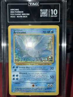 Pokemon 2023 Classic Collection Articuno Holo Card 009/034 TAG 10 Gem Mint - Image 1
