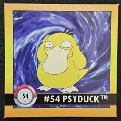 PSYDUCK Artbox Series 1 Stickers Vintage Pokemon Trading Card Game 1999 NM - Image 1