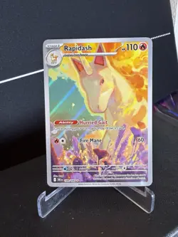 Pokemon Rapidash Holo Illustration Rare Card 189/182 Sv10: Destined Rivals - Image 1