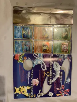 1999 Japanese Pokemon Neo Genesis Binder With 9 Cards Included - Image 5